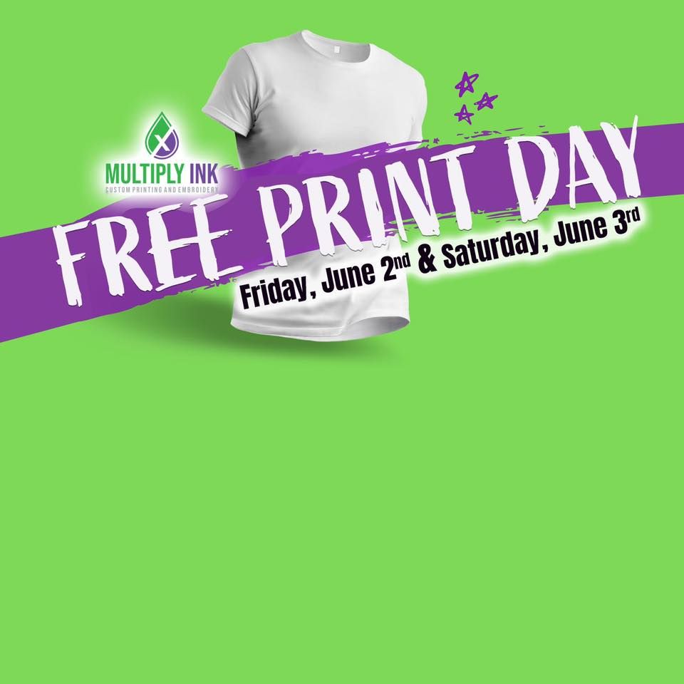 Free Live Print Day, Multiply Ink, Elizabethville, June 2 2023