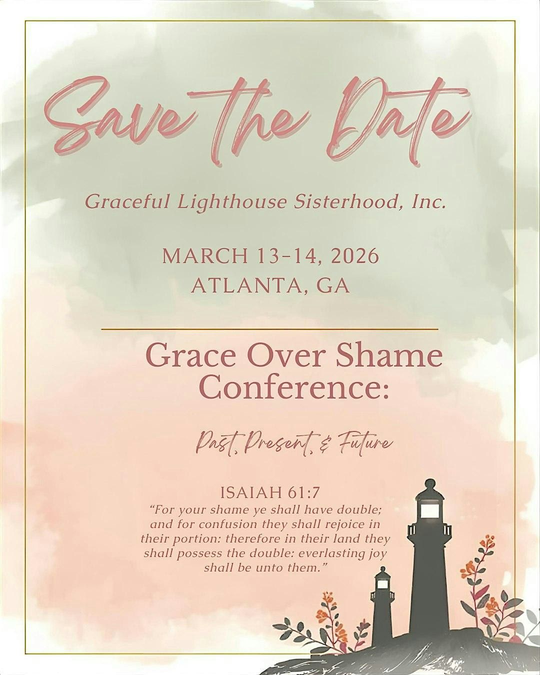 Grace Over Shame: Past, Present, and Future, 14 March | Event in Lawrenceville | AllEvents