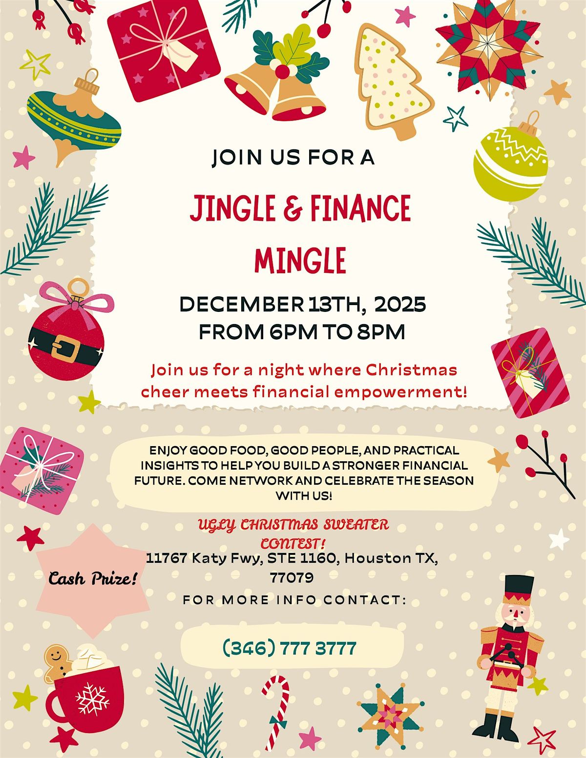Jingle & Finance Mingle Christmas Networking Mixer, 13 December | Event in Houston | AllEvents