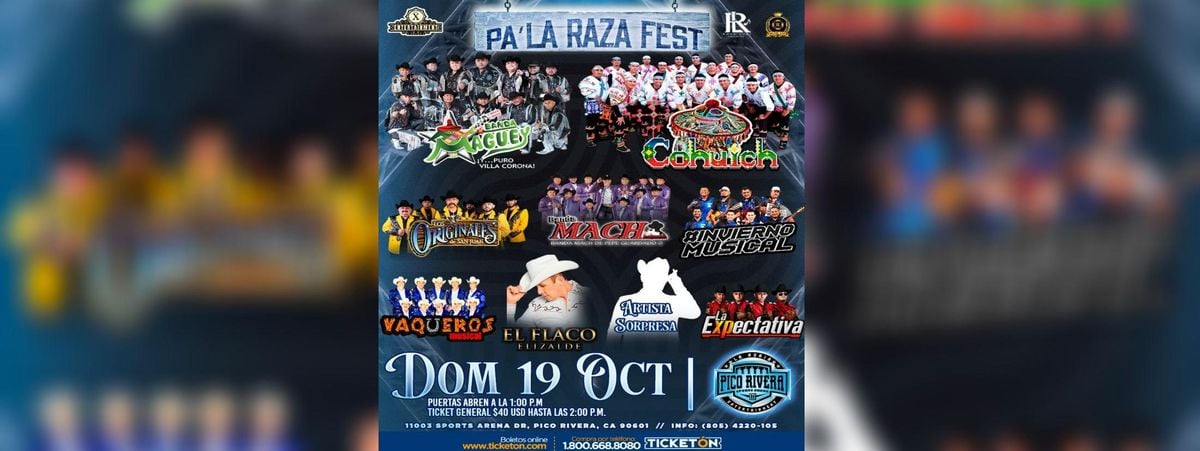 PA LA RAZA  FEST, 19 October | Event in Pico Rivera | AllEvents