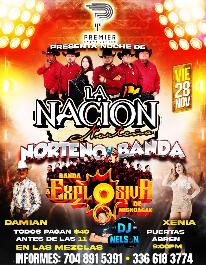 La Nacion Nortena y Banda Explosiva | Event in Charlotte | AllEvents