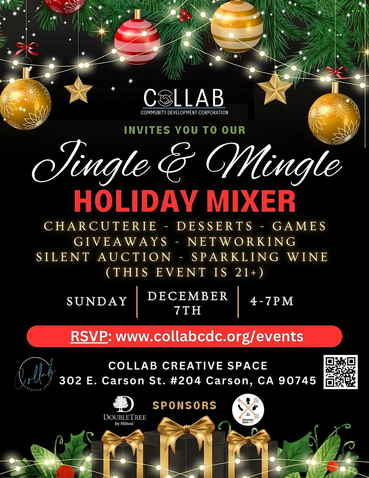 Jingle & Mingle Holiday Mixer and Collab CDC Fundraiser, 7 December | Event in Carson | AllEvents