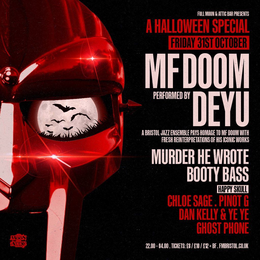 Halloween Special: MF Doom (by Deyu), M**der He Wrote, + MORE!, 31 October | Event in Bristol | AllEvents