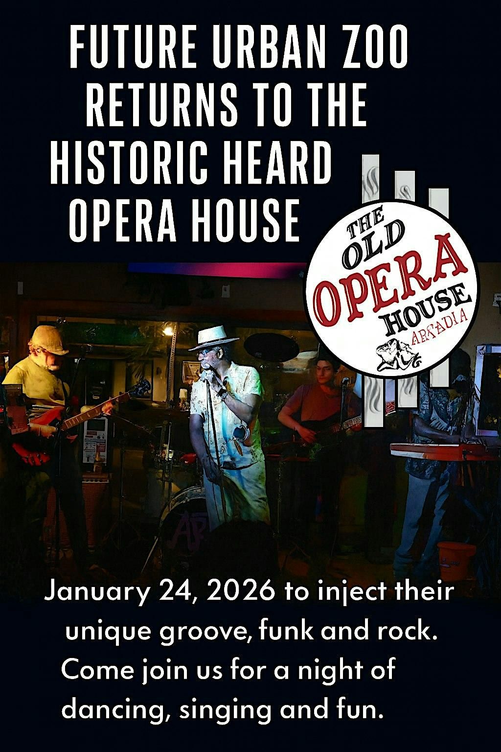Future Urban Zoo Returns to the Historic Heard Opera House!, 24 January | Event in Arcadia | AllEvents