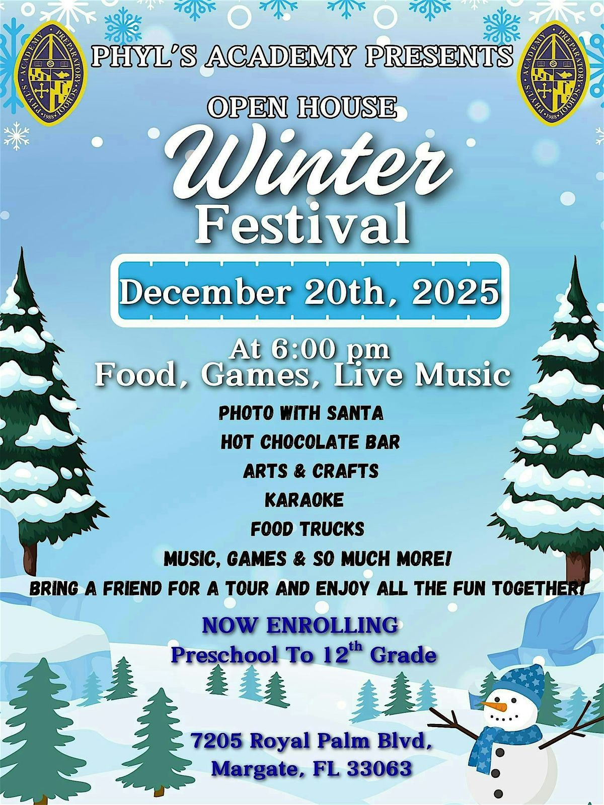 Phyl's Academy Preparatory School Open House Winter Festival, 20 December | Event in Margate | AllEvents