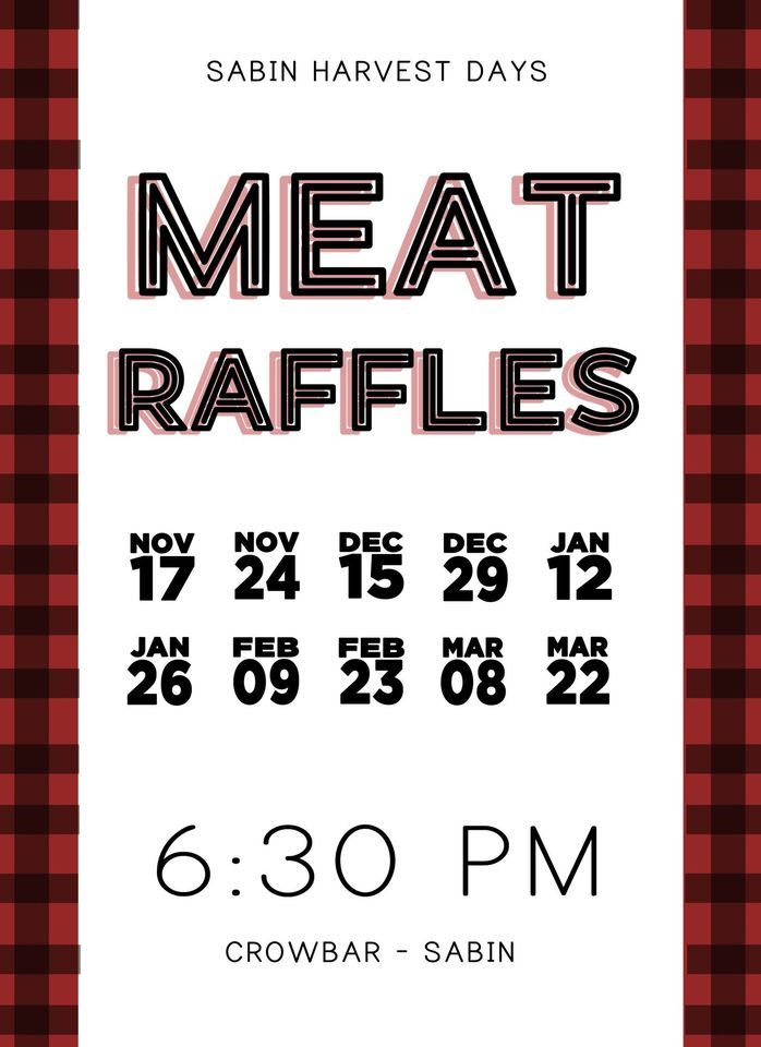 Meat Raffle, The Crow Bar & Grill, Sabin, 22 March 2024 AllEvents.in