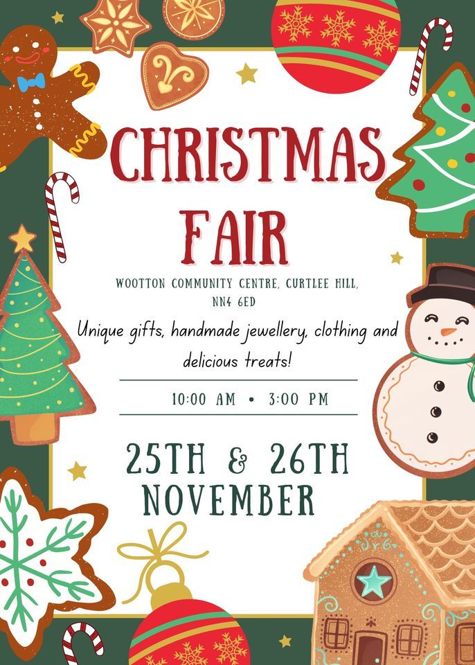 Christmas Fair 2023 25th & 26th November, Wootton Community Centre