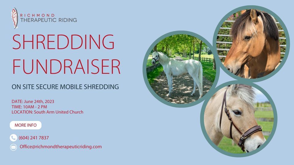 RTRA Shredding Fundraiser, South Arm United Church, Richmond, June 24 2023 AllEvents.in