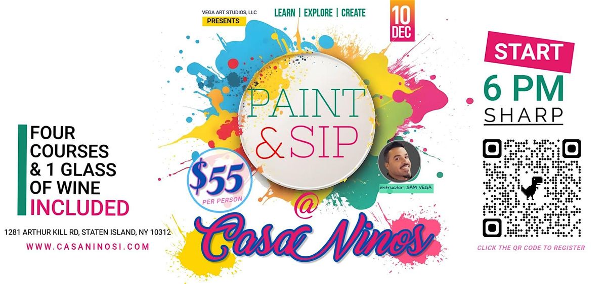 Casa Nino Paint & Sip, 10 December | Event in Staten Island | AllEvents
