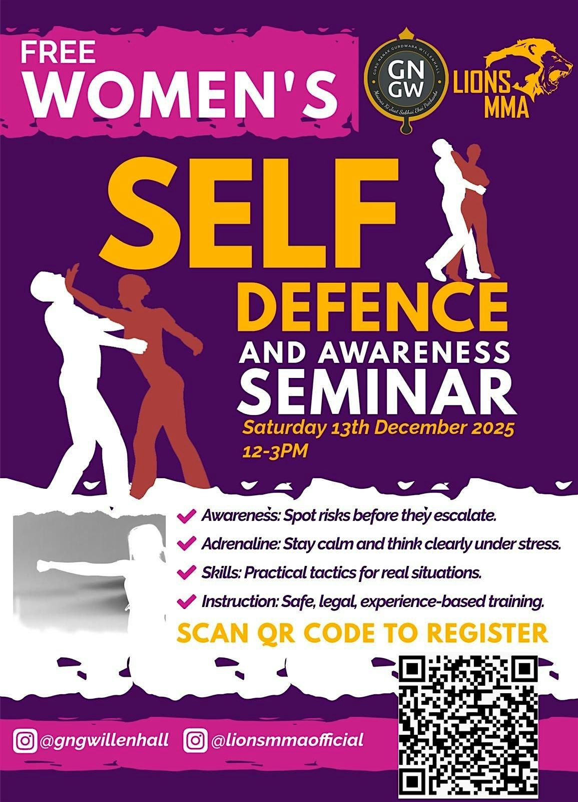 Women’s Self Protection and Awareness Seminar, 13 December | Event in Willenhall | AllEvents