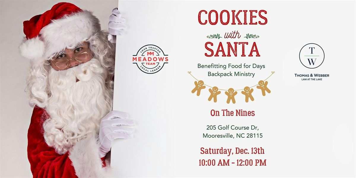 Cookies with Santa, 13 December | Event in Mooresville | AllEvents