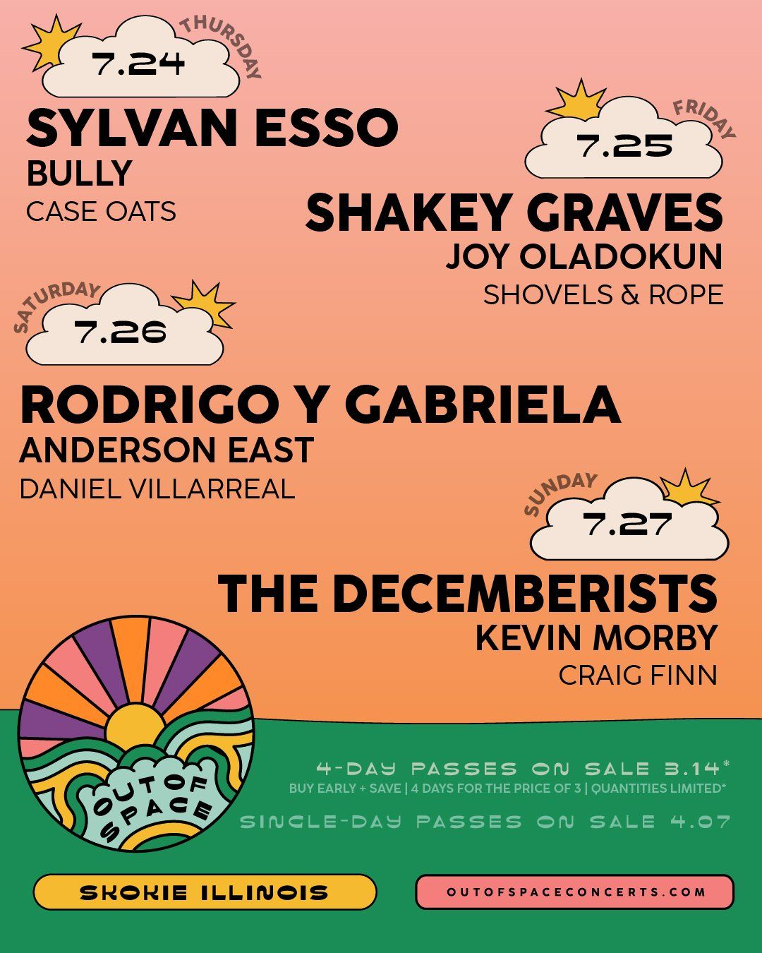 Out of Space Skokie: Sylvan Esso  Bully & Case Oats - Thursday, 23 July | Event in Skokie | AllEvents