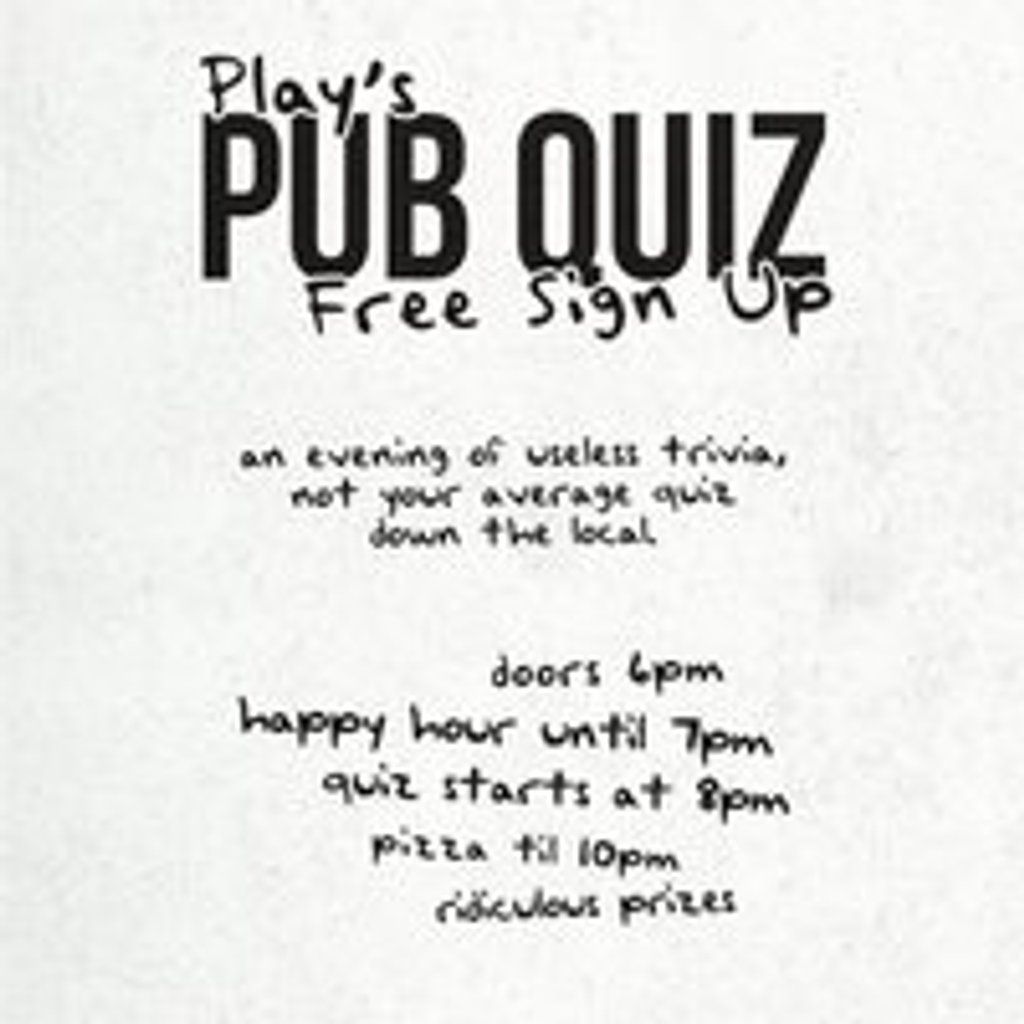 Play's Pub Quiz - Free Sign Up, 22 May | Event in Middlesbrough | AllEvents