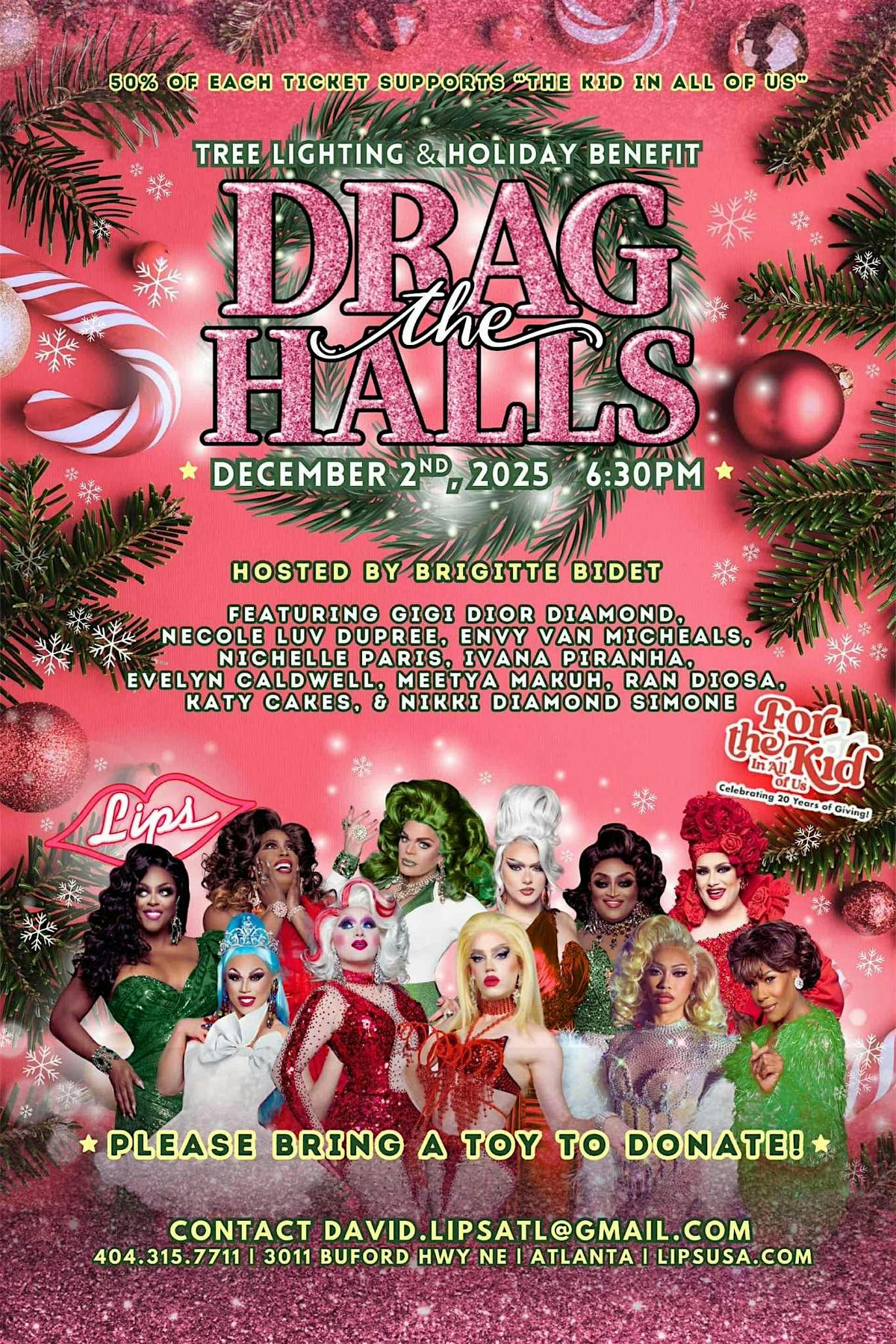 Drag The Halls: Tree Lighting & Holiday Benefit, 2 December | Event in Atlanta | AllEvents
