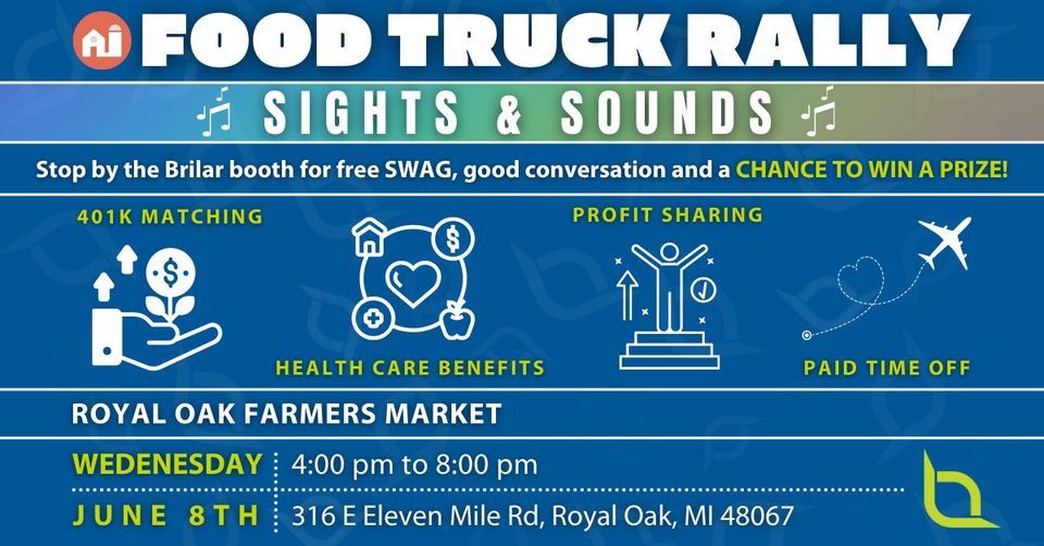 Royal Oak Food Truck Rally Sights & Sounds, Royal Oak Farmers Market