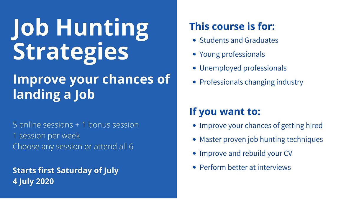 Job Hunting Strategies Webinar Series Module 5 On