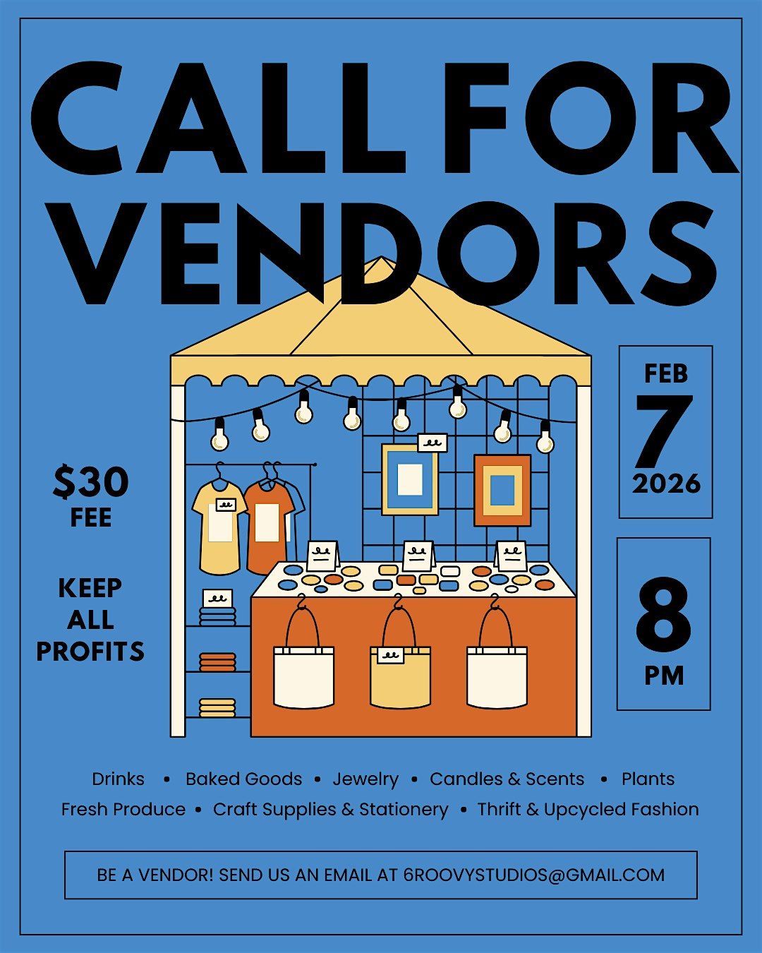 CALL FOR VENDORS: BLOCK PARTY, 7 February | Event in Houston | AllEvents