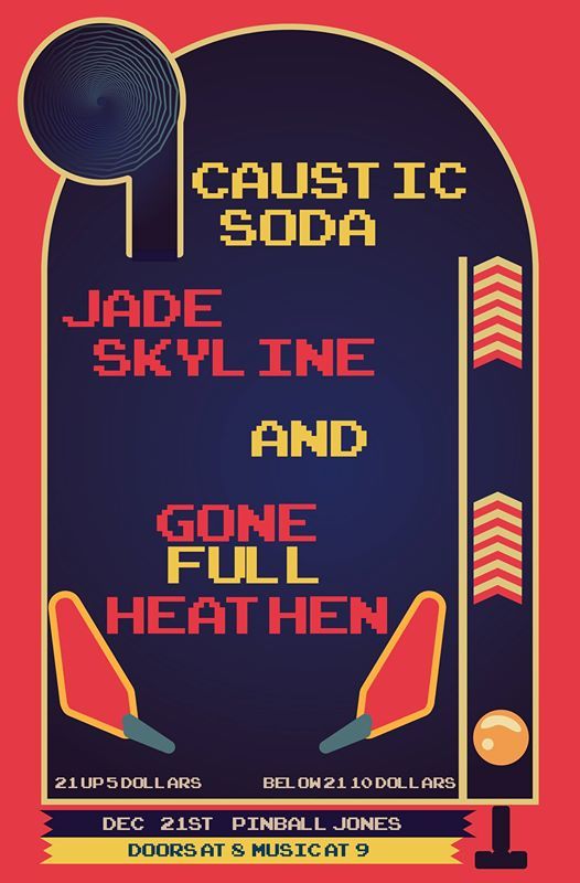 Hot Tub Wrestler / Caustic Soda / Jade Skyline PBJ, Pinball Jones Campus West, Fort Collins