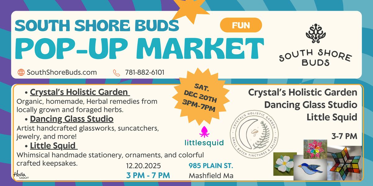 Market Pop-up @ South Shore Buds featuring local women-owned businesses, 20 December | Event in Marshfield