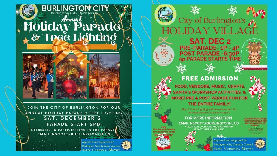 The City of Burlington Annual Holiday Parade, Tree Lighting, and Pre