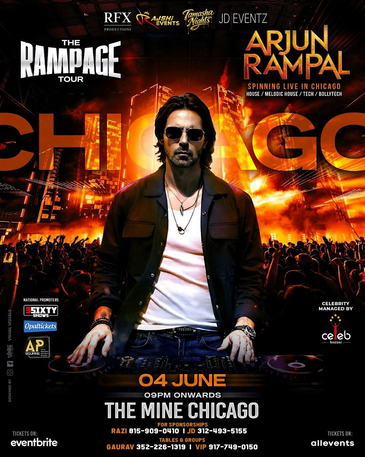 ARJUN RAMPAL spinning LIVE in CHICAGO @THE MINE
