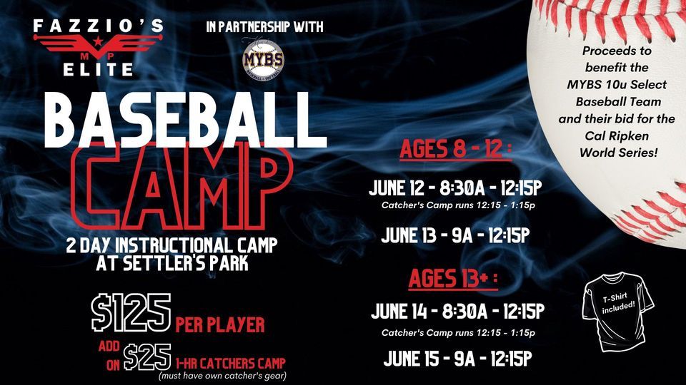 FAZZIOS MVP ELITE Summer Camp BASEBALL Ages 13+, Meridian Youth