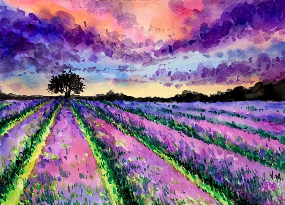 Watercolor Workshop Lavender Fields Project Human X Carbondale June Watercolor Workshop Lavender Fields Project Human X Carbondale June