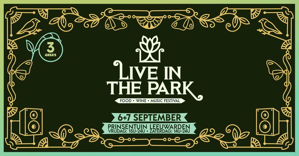 LIVE IN THE PARK 2025 6 & 7 september, Prinsentuin, Leeuwarden
