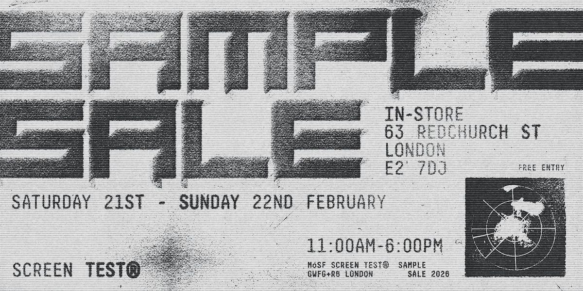 Attend SCRT® Sample Sale 2026 - Shoreditch in London on February 21 ...