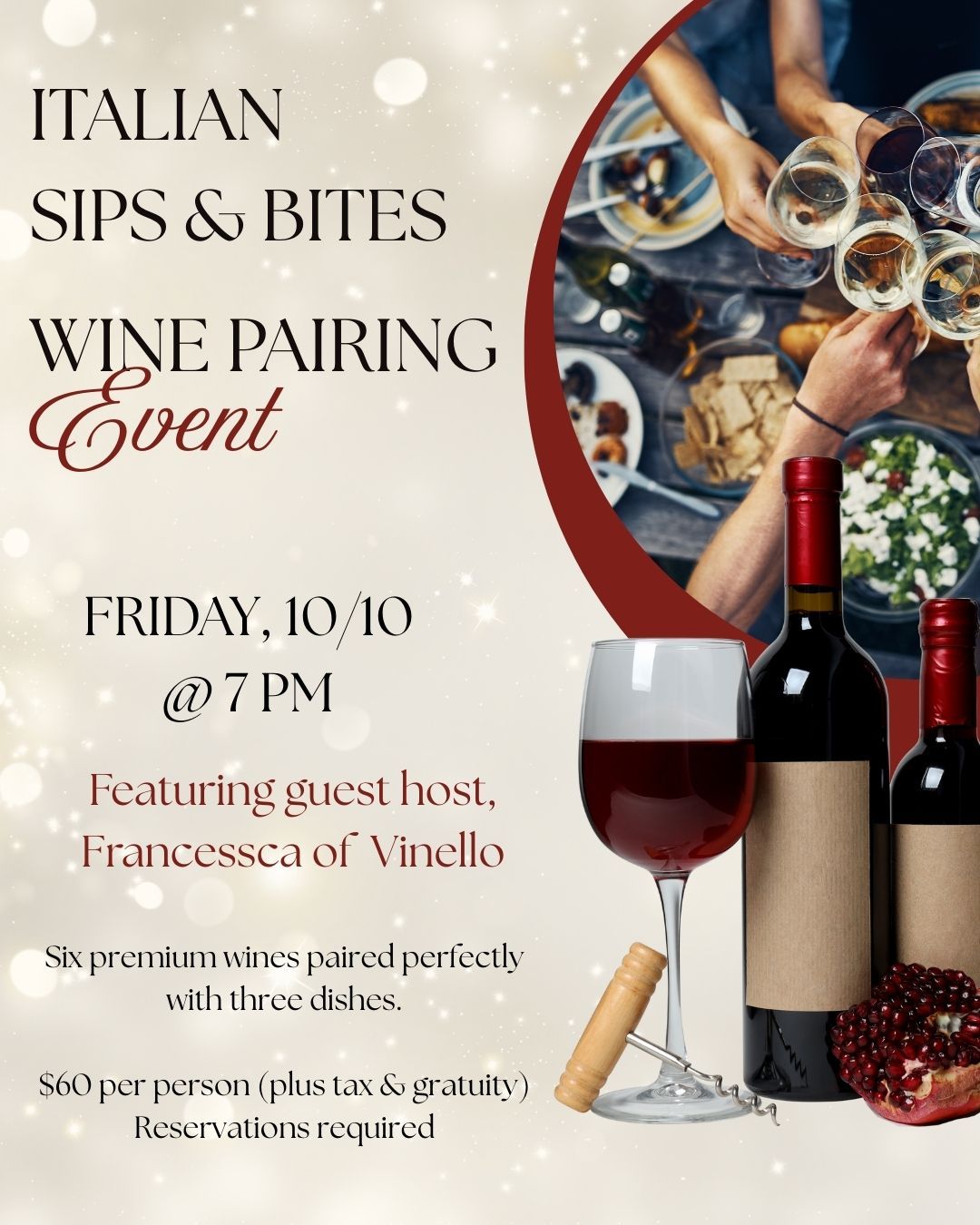 Sips & Bites Tasting Event at Mystic Theatre, 2 December | Event in Petaluma | AllEvents