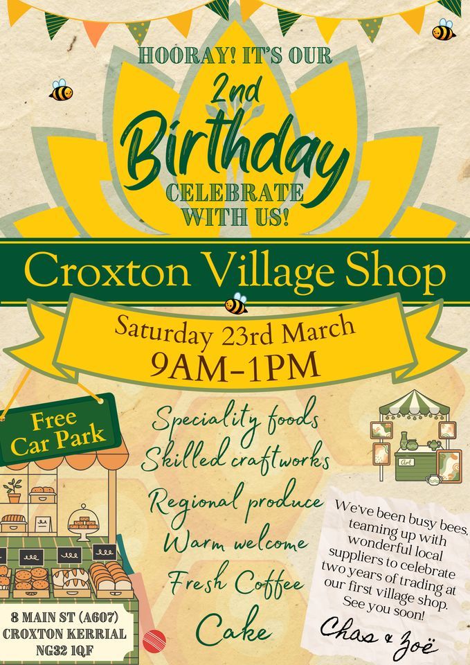 Croxton Village Shop 2nd Birthday, The Croxton Village Shop, Grantham ...
