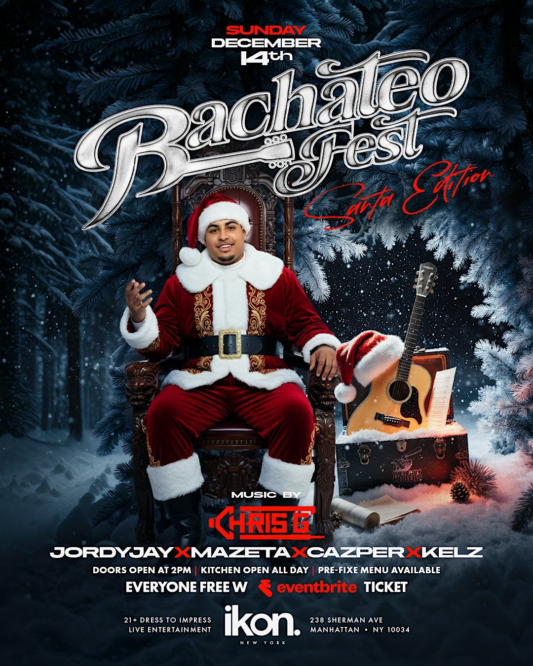 Bachateo Fest " Santa Edition " With  Chris G, 14 December | Event in New York | AllEvents