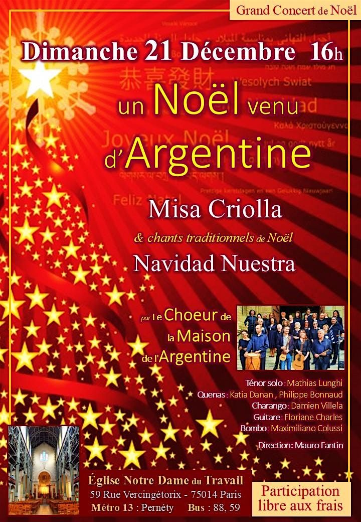 un Noël venu d’Argentine, 21 December | Event in Paris | AllEvents