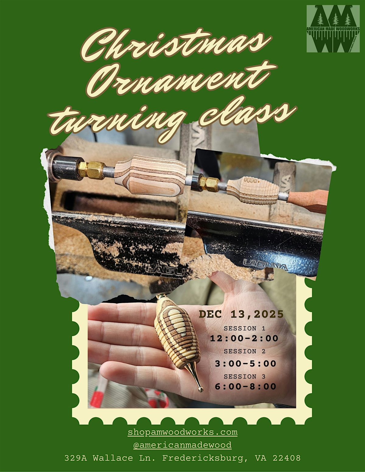 Wooden Ornament Turning Class, 13 December | Event in Fredericksburg | AllEvents