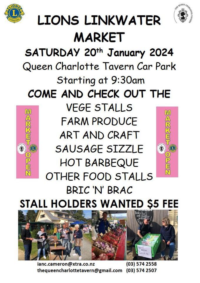 Linkwater Monthly Summer Market January, Queen Charlotte Dr