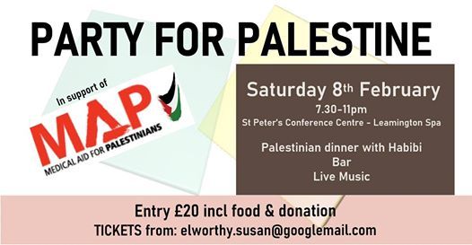 Party For Palestine At Dormer Place Conference Centre Leamington