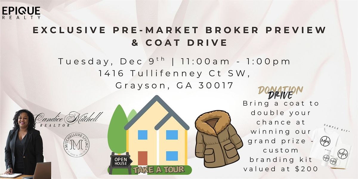Agent-Only Pre-Market Tour + Coat Drive | Event in Grayson | AllEvents