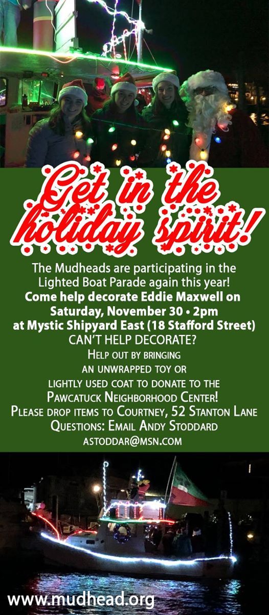 Lighted Boat Parade at Mystic Ship Yard East, Mystic