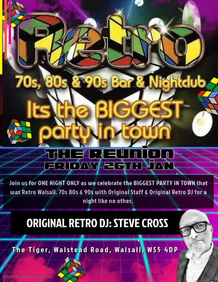 RETRO WALSALL club takeover & reunion, The Tiger, Walsall, January 26