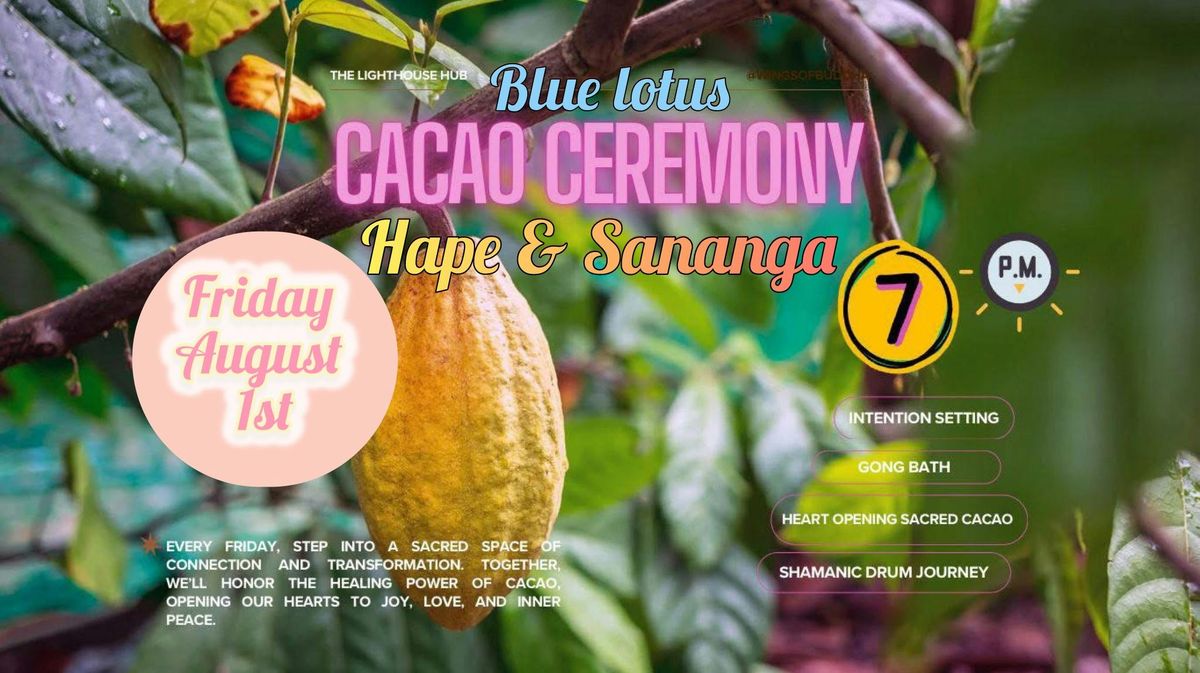 Sacred Blue Lotus Cacao 🌸  Ceremony (Friday 1st August) @ The Lighthouse Hub, 1 August | Event in Manchester