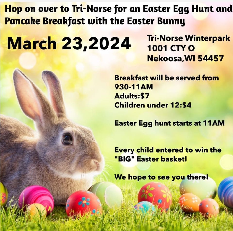 Breakfast with the Easter Bunny and an Easter Egg Hunt, 1001 County