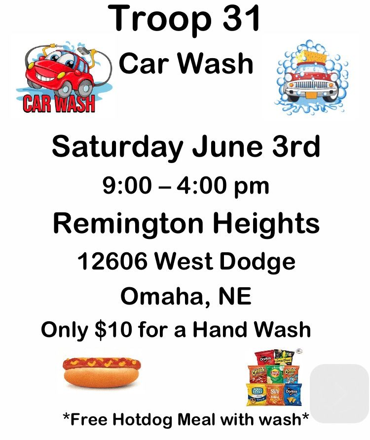 Omaha Troop 31 Boy Scouts Car Wash Fundraiser, Remington Heights, Omaha