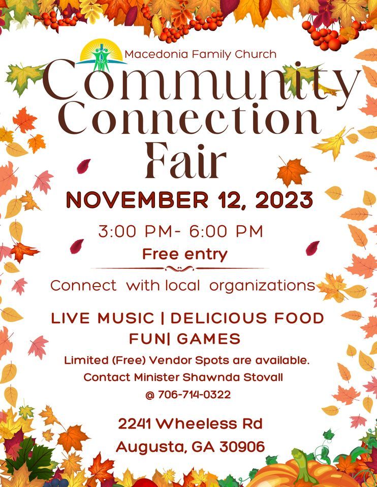 MFC Community Connection Fair, Macedonia Family Church, Augusta