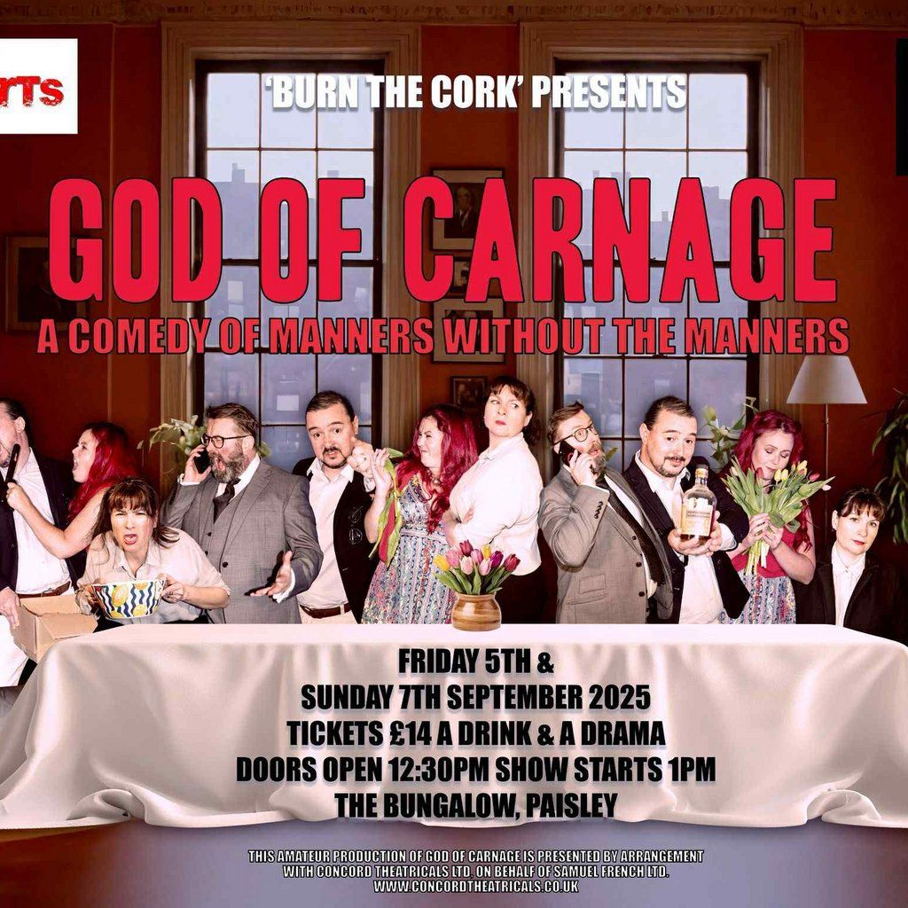 God of Carnage 'A Comedy of manners without the manners' Friday, 5 September | Event in Paisley | AllEvents