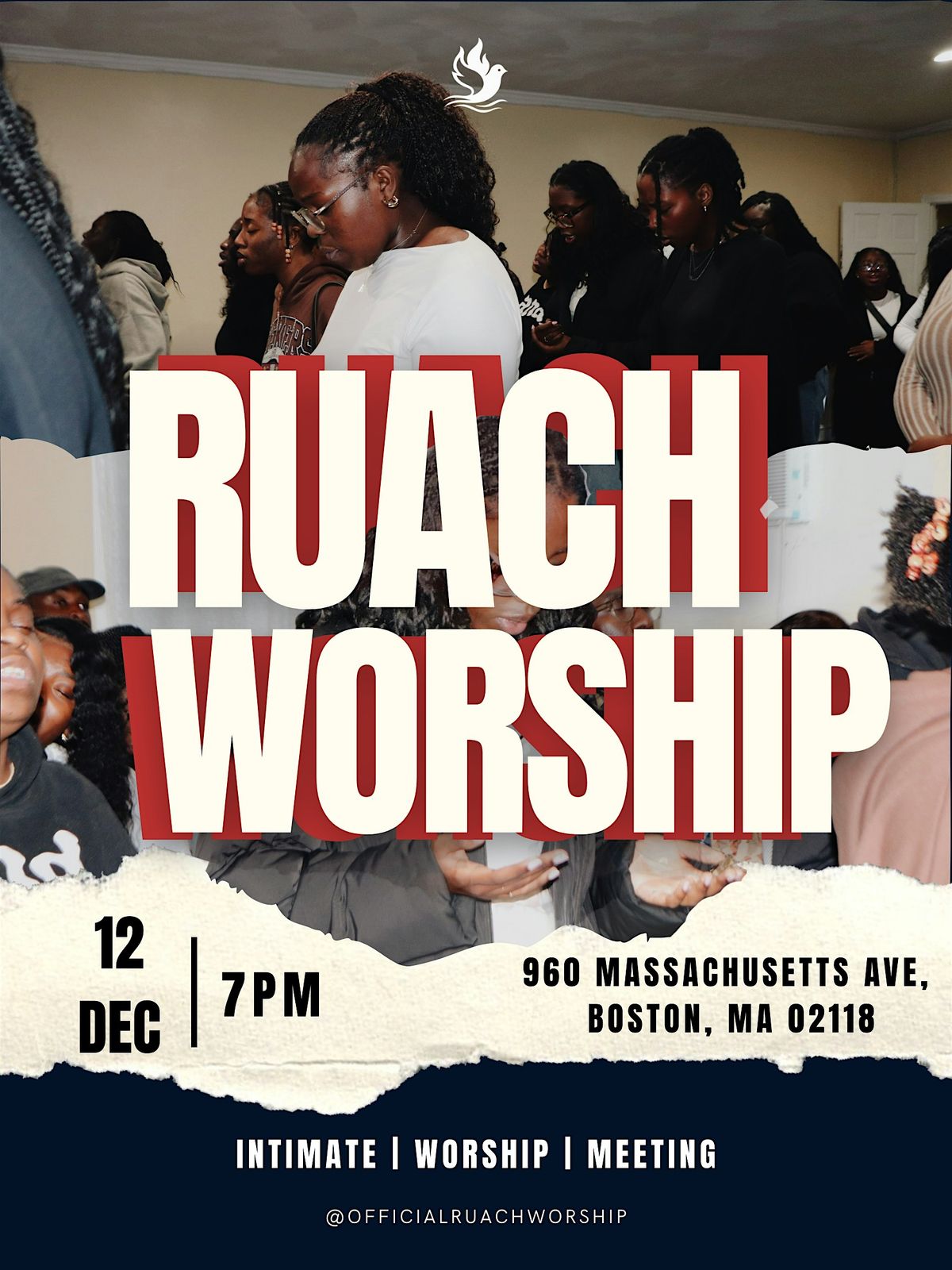 Ruach Worship Dec' 2025, 12 December | Event in Boston | AllEvents