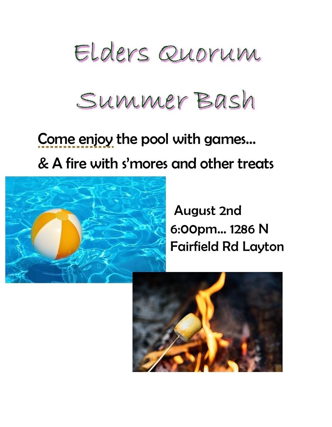 Elders Quorum Summer Bash, 2 September | Event in Layton | AllEvents