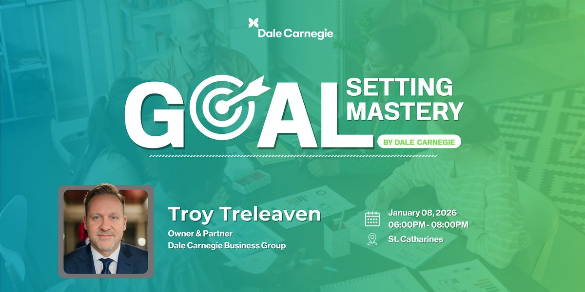 Goal Setting Mastery - St. Catharines, 8 January | Event in St. Catharines | AllEvents