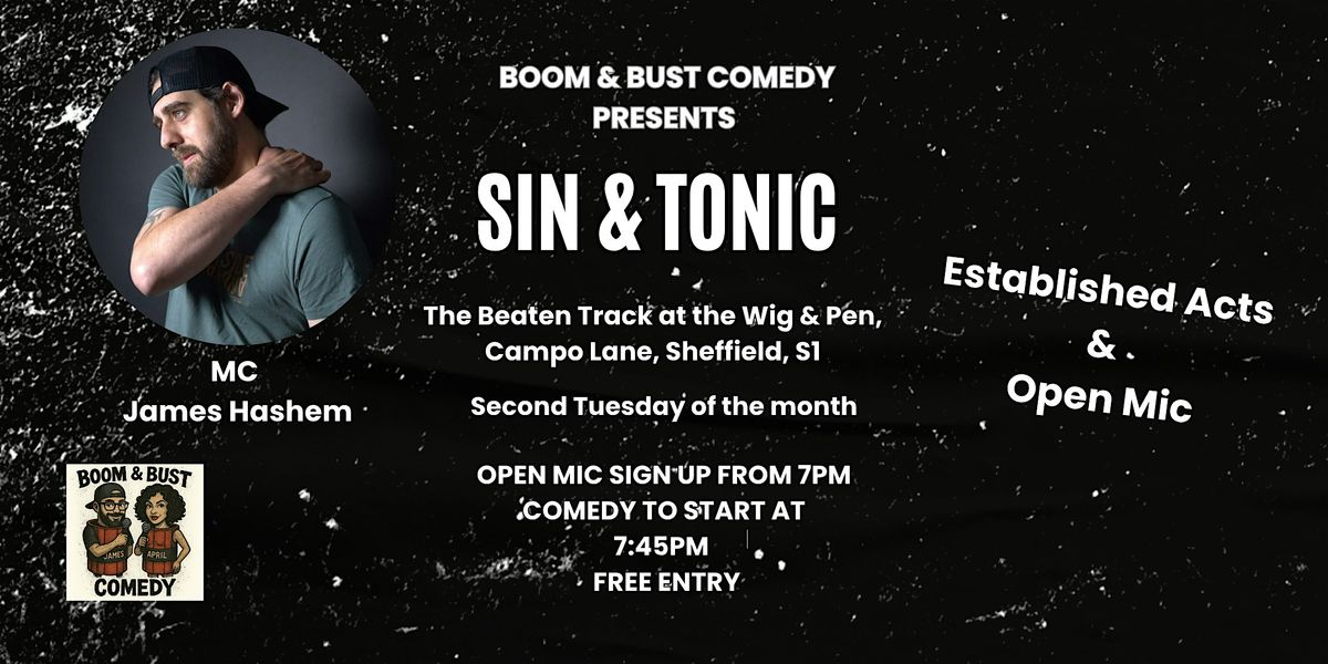 Sin & Tonic Comedy Night at the Beaten Track (Wig & Pen), 9 December | Event in Sheffield City Centre