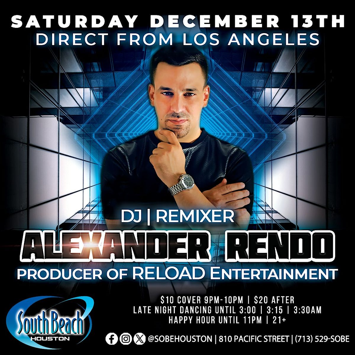 Alexander Rendo - South Beach Houston, 13 December | Event in Houston | AllEvents