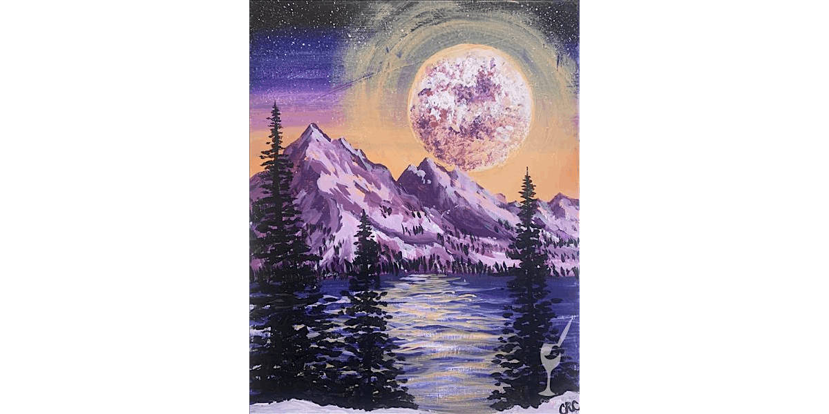 Where the Mountain Sleeps Under the Moon - Paint and Sip in Denver | Classpop!™, 13 December | Event in Denver